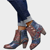 Mina | Κοντές Μπότες με Στάμπα