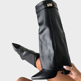 Luana | Ψηλές δερμάτινες μπότες