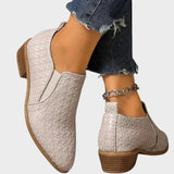 Zavira | Δερμάτινα παπούτσια με μεσαίο τακούνι από λουστρίνι