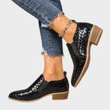 Zavira | Δερμάτινα παπούτσια με μεσαίο τακούνι από λουστρίνι