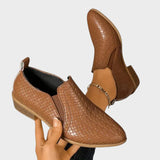 Zavira | Δερμάτινα παπούτσια με μεσαίο τακούνι από λουστρίνι