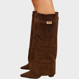 Alice | Ψηλές σουέτ μπότες