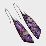 Φτερό | Σκουλαρίκια με χρωματιστές πέτρες