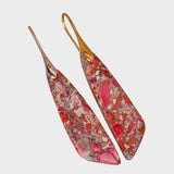 Φτερό | Σκουλαρίκια με χρωματιστές πέτρες