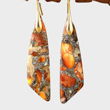 Φτερό | Σκουλαρίκια με χρωματιστές πέτρες