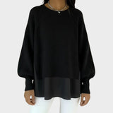 Ντενίζ | Πλεκτό πουλόβερ με στρώσεις 