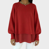 Ντενίζ | Πλεκτό πουλόβερ με στρώσεις 