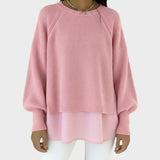 Ντενίζ | Πλεκτό πουλόβερ με στρώσεις 