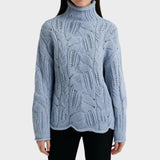 Celeste | Jersy de Punto Trenzado