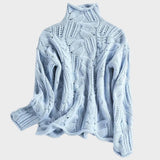 Celeste | Jersy de Punto Trenzado