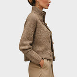 Βιολέτα | Κομψό κοντό μπουφάν με κουμπιά