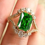 Anillo Elegante Piedra de Esmeralda