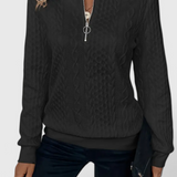 Marta - Απαλό πλεκτό πουλόβερ με φερμουάρ