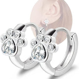 Μικρές σκουλαρίκια με σχέδιο αποτύπωσης πατούσας – Σκουλαρίκια για γυναίκες με σχέδιο ζώου