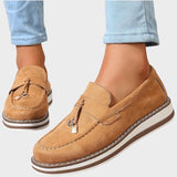 Halo | Σουέτ μοκασίνια με στρογγυλή μύτη