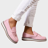 Halo | Σουέτ μοκασίνια με στρογγυλή μύτη