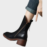 Martina | Κομψές Δερμάτινες Μπότες