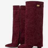 Lavista Σουέτ μπότες μέχρι το γόνατο - Μπορντό