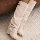 Lavista Slouchy Σουέτ μπότες μέχρι το γόνατο - Κρεμώδες