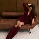 Lavista Suede Tall Boots - Bordeaux