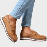 Halo | Σουέτ μοκασίνια με στρογγυλή μύτη