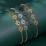 Ρυθμιζόμενο βραχιόλι από ασήμι 925 με αποτύπωμα πατούσας σκύλου