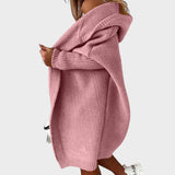 Marcela | Πλεκτή ζακέτα με κουκούλα και μεγάλο μέγεθος 