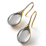 Κρεμαστά Σκουλαρίκια από Κρύσταλλο σε Χρυσό και Ασημί