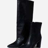 Μπότες 2 σε 1 μέχρι το γόνατο και τον αστράγαλο - Μαύρο