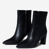 Μπότες 2 σε 1 μέχρι το γόνατο και τον αστράγαλο - Μαύρο