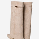 Ψηλές Μπότες Lavista Suede - Μπεζ