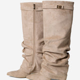 Ψηλές Μπότες Lavista Suede - Μπεζ