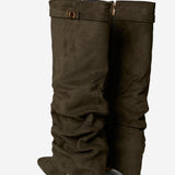 Ψηλές Μπότες Lavista Suede - Λαδί