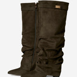 Ψηλές Μπότες Lavista Suede - Λαδί