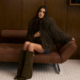 Ψηλές Μπότες Lavista Suede - Λαδί