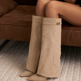 Ψηλές Μπότες Lavista Suede - Μπεζ