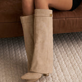 Ψηλές Μπότες Lavista Suede - Μπεζ