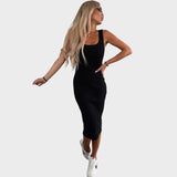 Karin | Σετ φόρεμα μίντι με ριμπ ύφανση και μπουφάν bomber