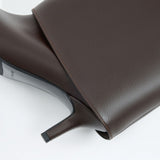 Barfin Leather knee high boots - Dark Brown