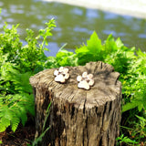 Adelina - Υποαλλεργικά σκουλαρίκια με σχέδιο πατούσας