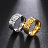 Φαρδύ δαχτυλίδι από ανοξείδωτο ατσάλι με σχέδια σκύλου – Σχεδίαση με χάραξη για γυναίκες