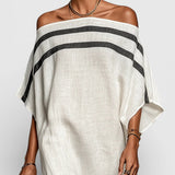 Avelina - Φόρεμα μάξι με έξω τους ώμους και μανίκια νυχτερίδας