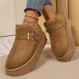 Aurora | Μπότες πλατφόρμας από τεχνητό σουέτ με ζεστή επένδυση και αντιολισθητική σόλα 