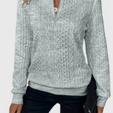 Marta - Απαλό πλεκτό πουλόβερ με φερμουάρ