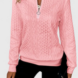 Marta - Απαλό πλεκτό πουλόβερ με φερμουάρ