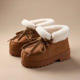 Caty | Μπότες πλατφόρμας από τεχνητό σουέτ με απαλή, ζεστή αίσθηση