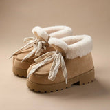 Caty | Μπότες πλατφόρμας από τεχνητό σουέτ με απαλή, ζεστή αίσθηση