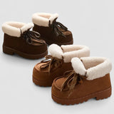 Caty | Μπότες πλατφόρμας από συνθετικό σουέτ με απαλή και ζεστή αίσθηση