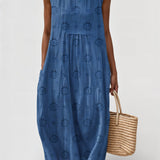 Ροζ - Κεντημένο Φόρεμα