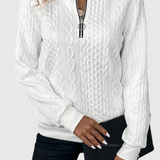 Marta - Απαλό πλεκτό πουλόβερ με φερμουάρ